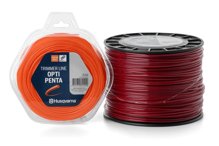 Купити Корд тримерний Husqvarna Opti Penta, 2,4mm*240m помаранчевий, котушка (5976690-02). Офіційний магазин Хускварна Україна, фірмова гарантія з доставкою по Украіні