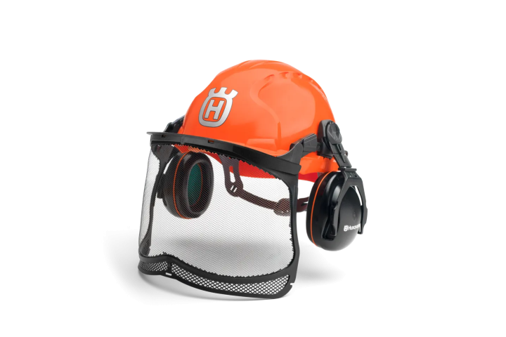 Купити Захисний шолом Husqvarna комплект з навушниками та маскою (5807543-01). Офіційний магазин Хускварна Україна, фірмова гарантія з доставкою по Украіні
