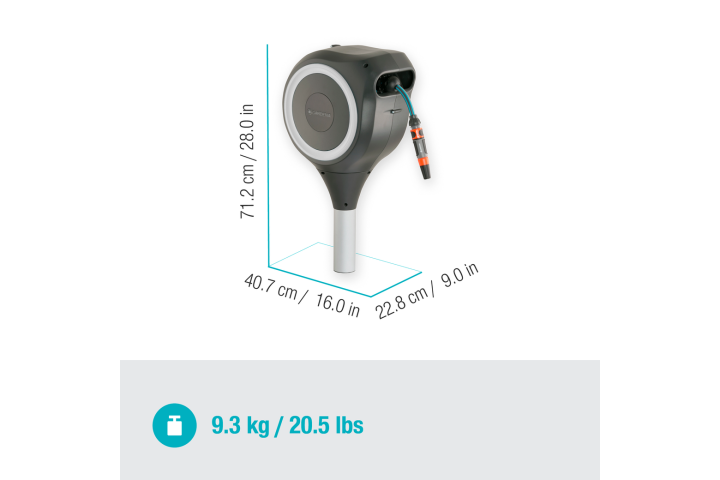 Купити Котушка зі шлангом Gardena RollUp M 20м (18616-20.000.00). Офіційний магазин Хускварна Україна, фірмова гарантія з доставкою по Украіні