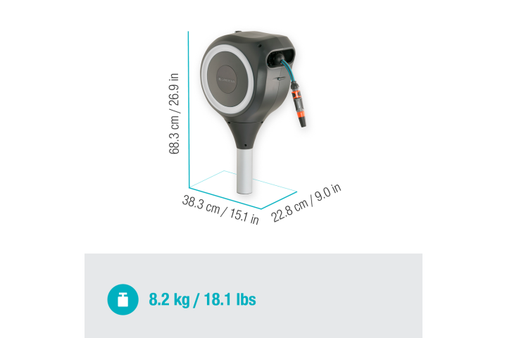 Купити Котушка зі шлангом Gardena RollUp S 15 м (18606-20.000.00). Офіційний магазин Хускварна Україна, фірмова гарантія з доставкою по Украіні