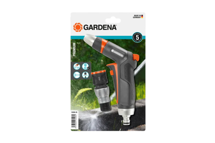 Купити Пістолет-накінечник для поливу Gardena Premium 2в1 + з'єднувач Premium 13 мм (1/2"). Офіційний магазин Хускварна Україна, фірмова гарантія з доставкою по Украіні
