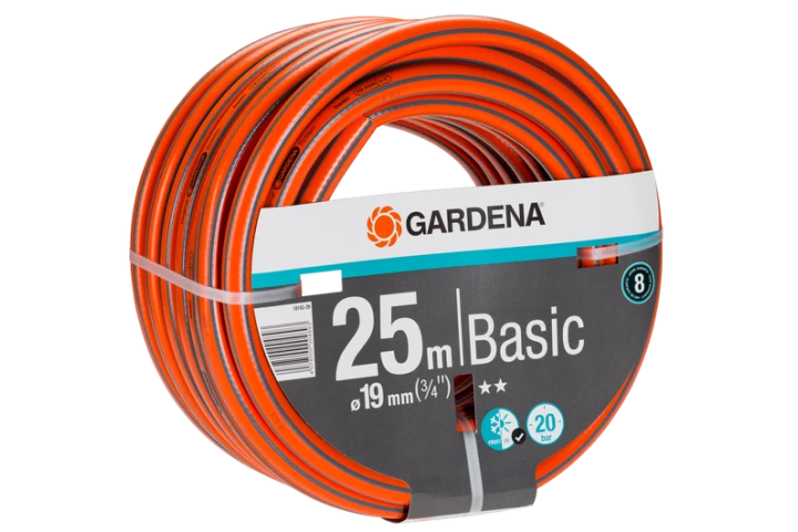 Купити Шланг Gardena Basic 19 мм (3/4"), 25 м (18143-29.000.00). Офіційний магазин Хускварна Україна, фірмова гарантія з доставкою по Украіні