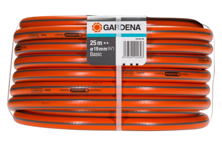 Купити Шланг Gardena Basic 19 мм (3/4"), 25 м (18143-29.000.00). Офіційний магазин Хускварна Україна, фірмова гарантія з доставкою по Украіні