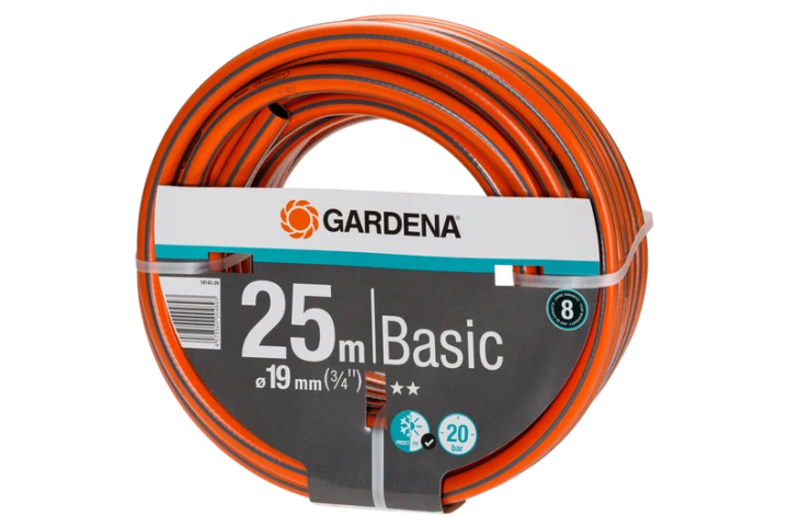 Купити Шланг Gardena Basic 19 мм (3/4"), 25 м (18143-29.000.00). Офіційний магазин Хускварна Україна, фірмова гарантія з доставкою по Украіні