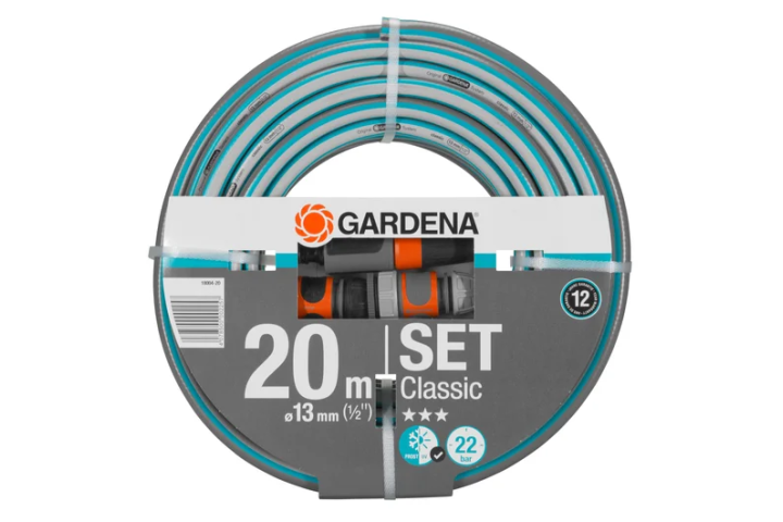Купити Шланг Gardena Classic 13мм (1/2"), 20 м + комплект для поливу (18004-20.000.00). Офіційний магазин Хускварна Україна, фірмова гарантія з доставкою по Украіні