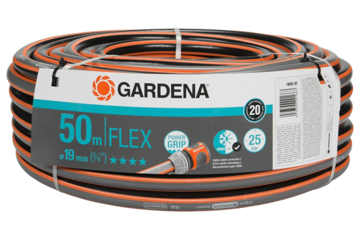 Купити Шланг Gardena Flex 19 мм (3/4"), 50 м (18055-20.000.00). Офіційний магазин Хускварна Україна, фірмова гарантія з доставкою по Украіні