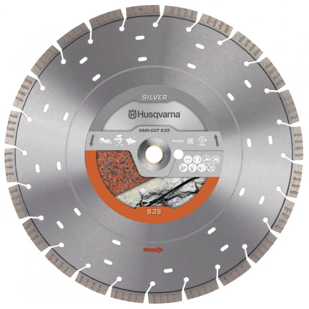 Купити Диск алмазний Husqvarna 16"/400, 1"/20 VARI-CUT Turbo S35 5349720-30 Фірмовий інтернет магазин офіційна садова техніка Хускварна Україна в Ірпіні