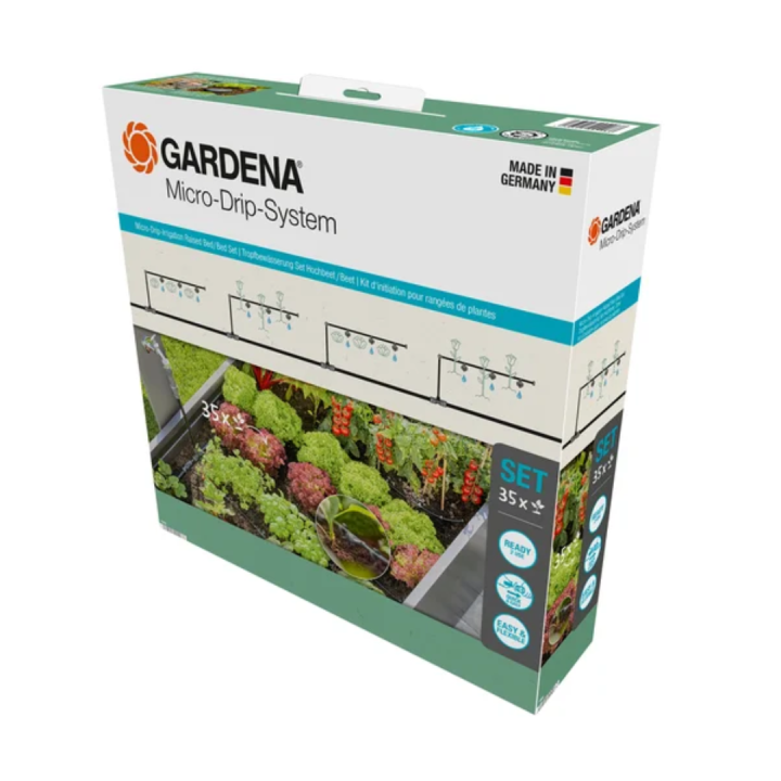 Купити Комплект полива Gardena Micro-Drip-System Raised Bed Set для высоких грядок на 35 растений Фірмовий інтернет магазин офіційна садова техніка Гардена Україна в Ірпіні