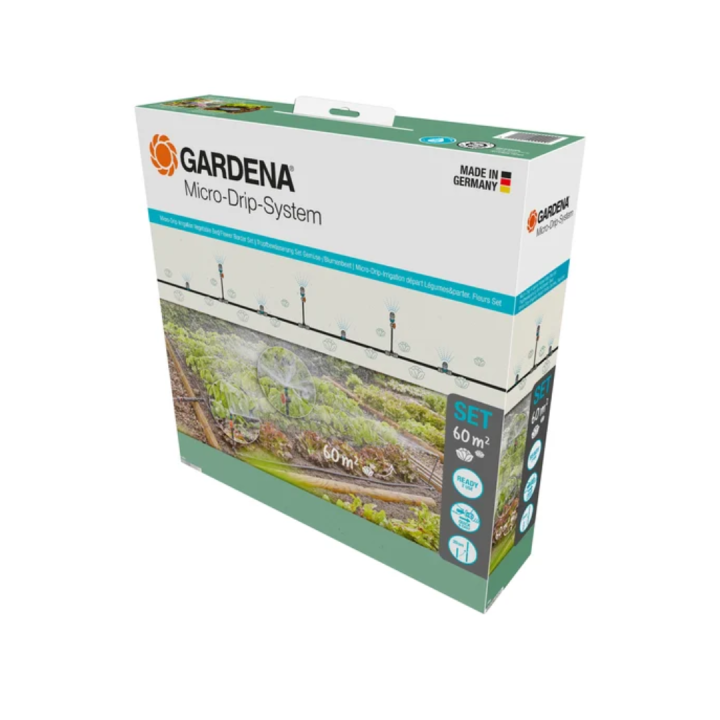 Купити Комплект поливу Gardena Micro-Drip-System для клумб і грядок до 60 м2 Фірмовий інтернет магазин офіційна садова техніка Гардена Україна в Ірпіні