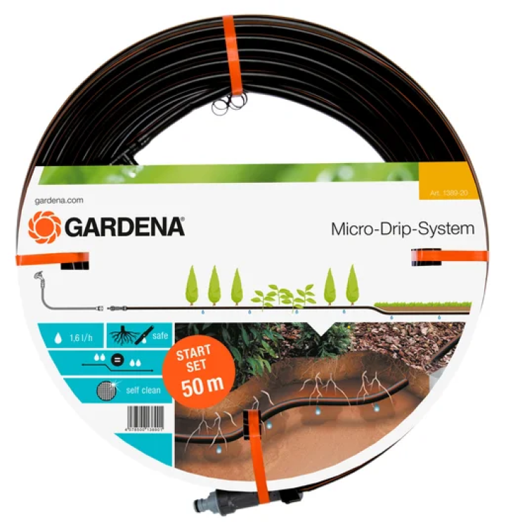 Купити Шланг Gardena для микрокапельного полива, 13,7 мм, 50 м + мастер-блок 1000 Фірмовий інтернет магазин офіційна садова техніка Гардена Україна в Ірпіні